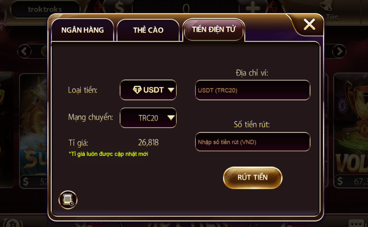 Rút tiền điện tử an toàn nhanh chóng tại cổng game Sunwin